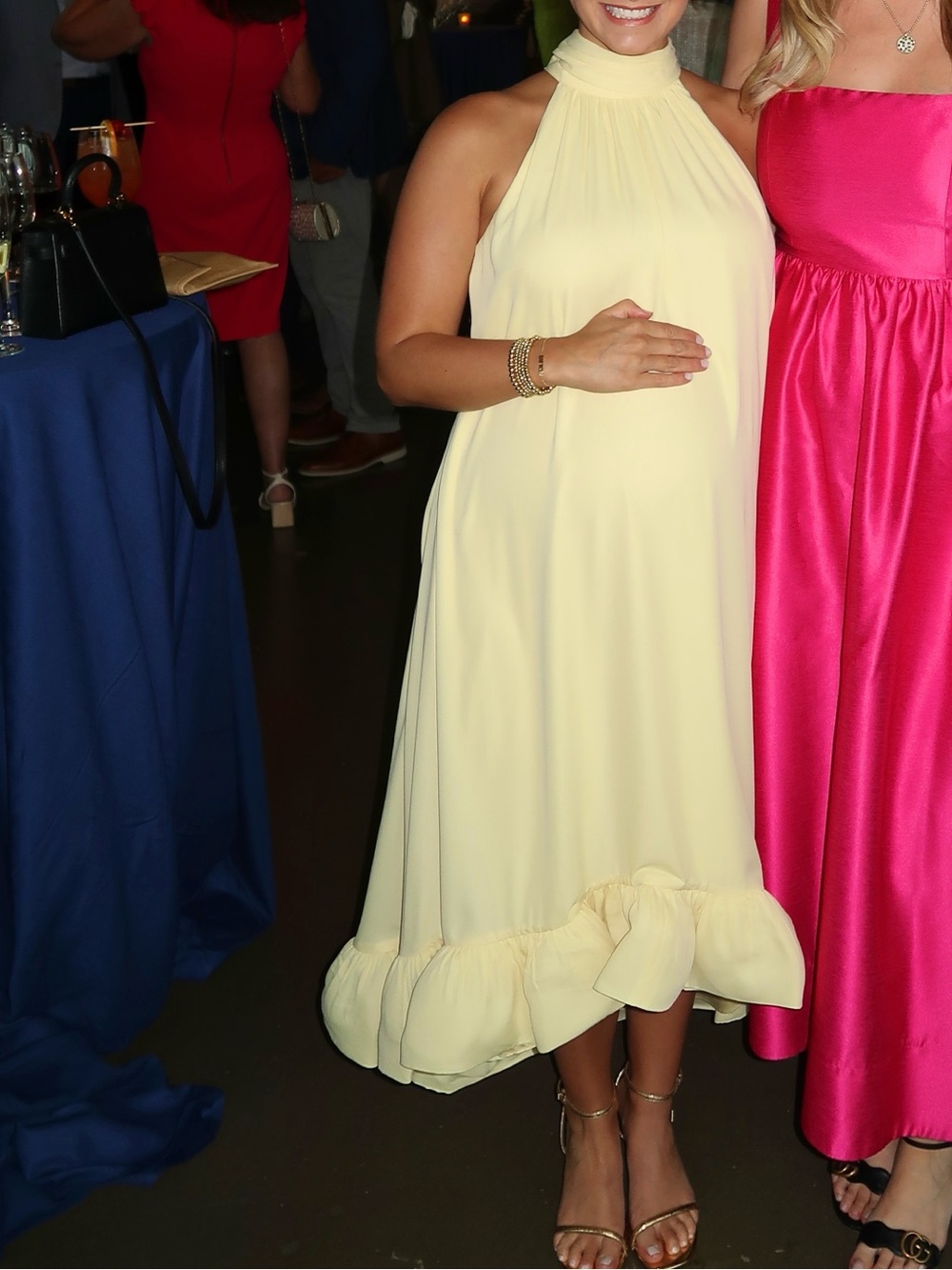 Malone Sabrina Halterneck Ruffled Midi Dress - Picture 5 of 5